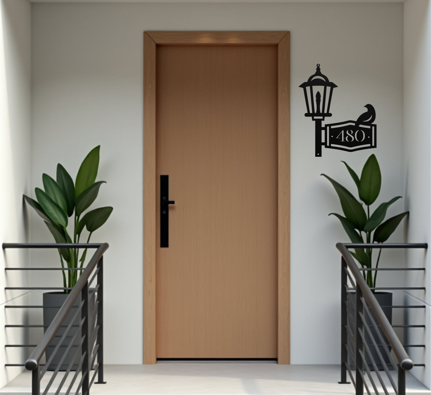 Bird on a Lamppost Address Sign