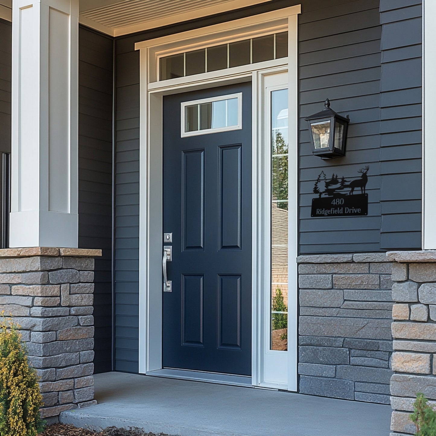 Woodland Address Sign