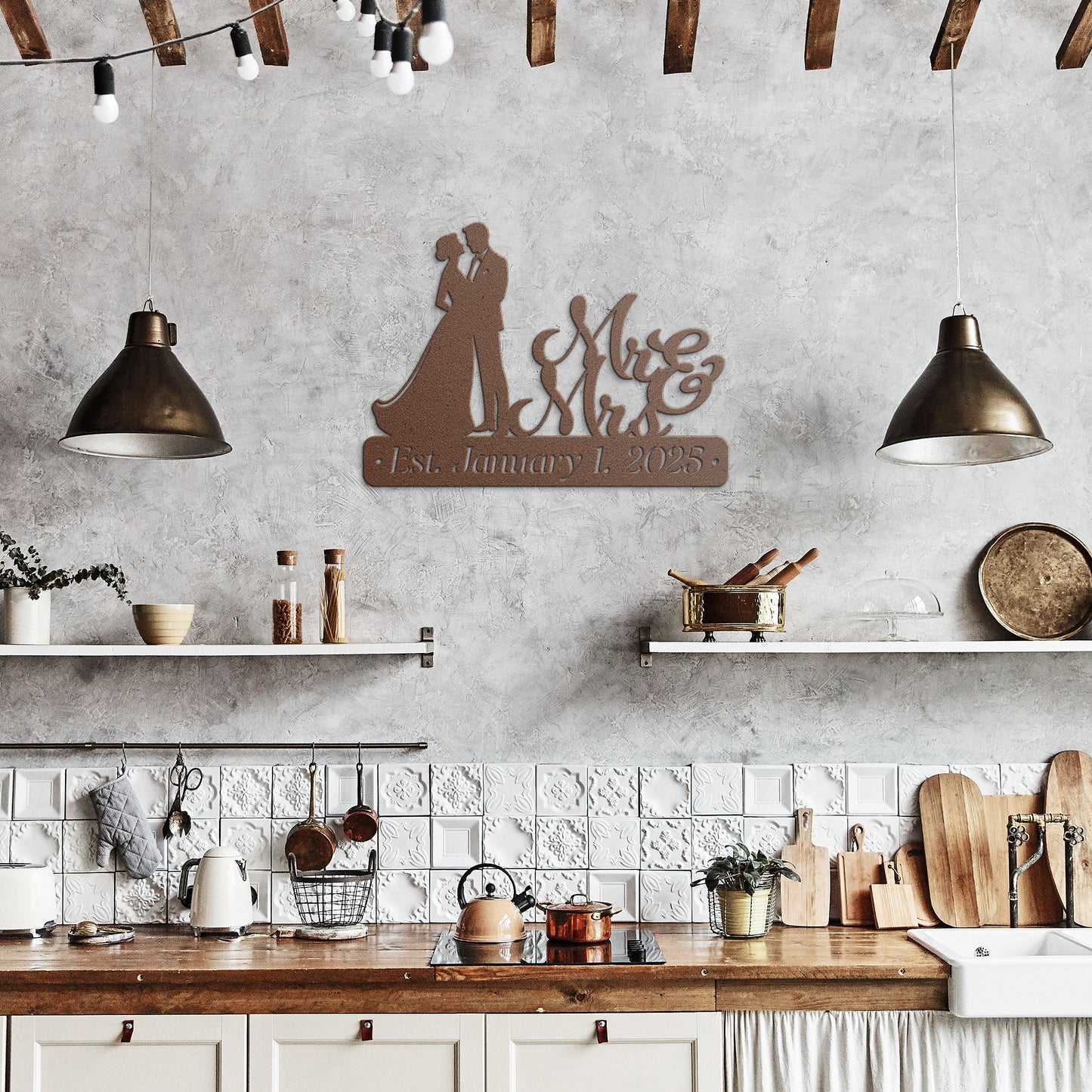 Bride and Groom Est. Sign