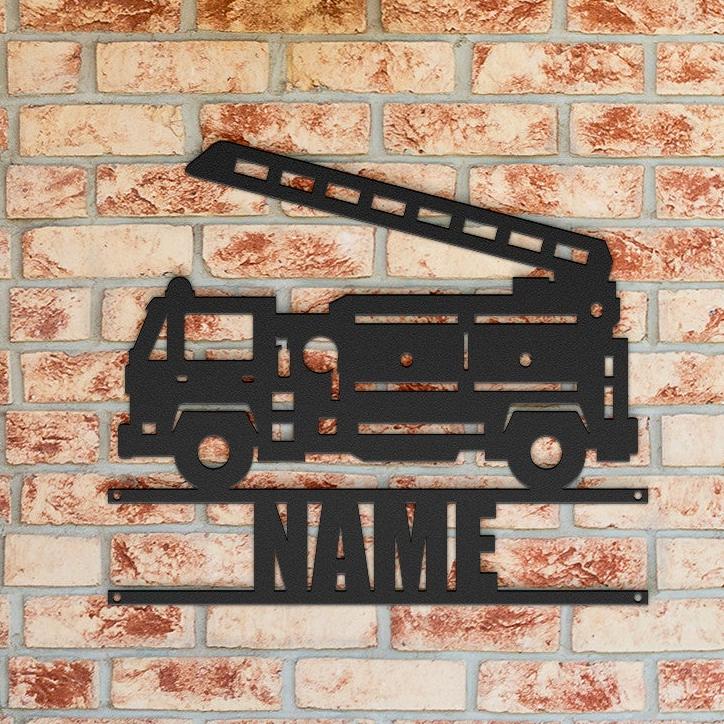 Firetruck Name Sign