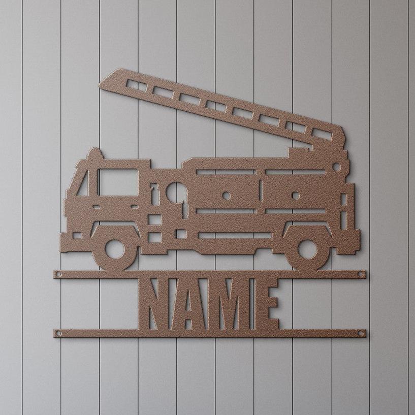 Firetruck Name Sign