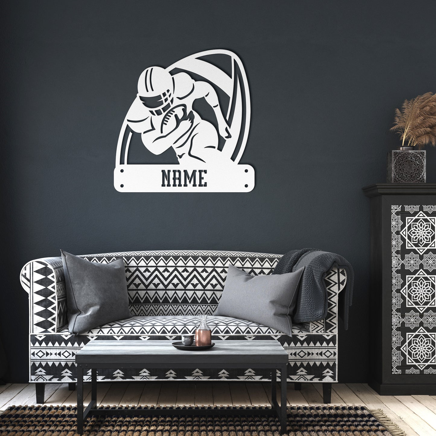 Football Player Name Sign