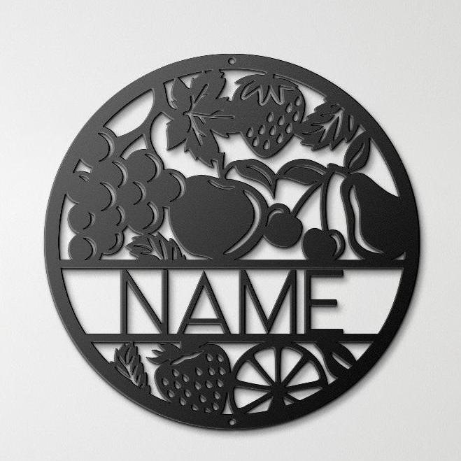 Fruit Circle Name Sign