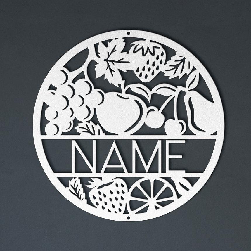 Fruit Circle Name Sign