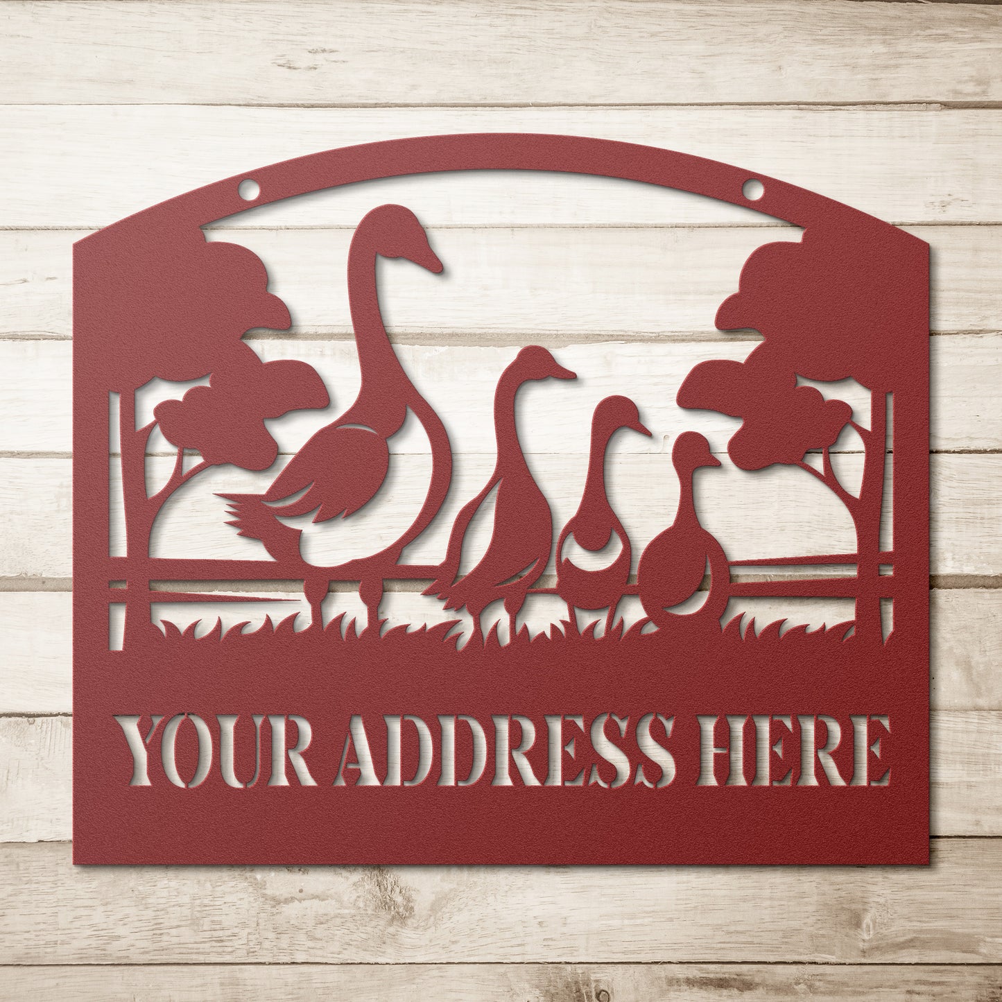 Family of Geese Address Sign