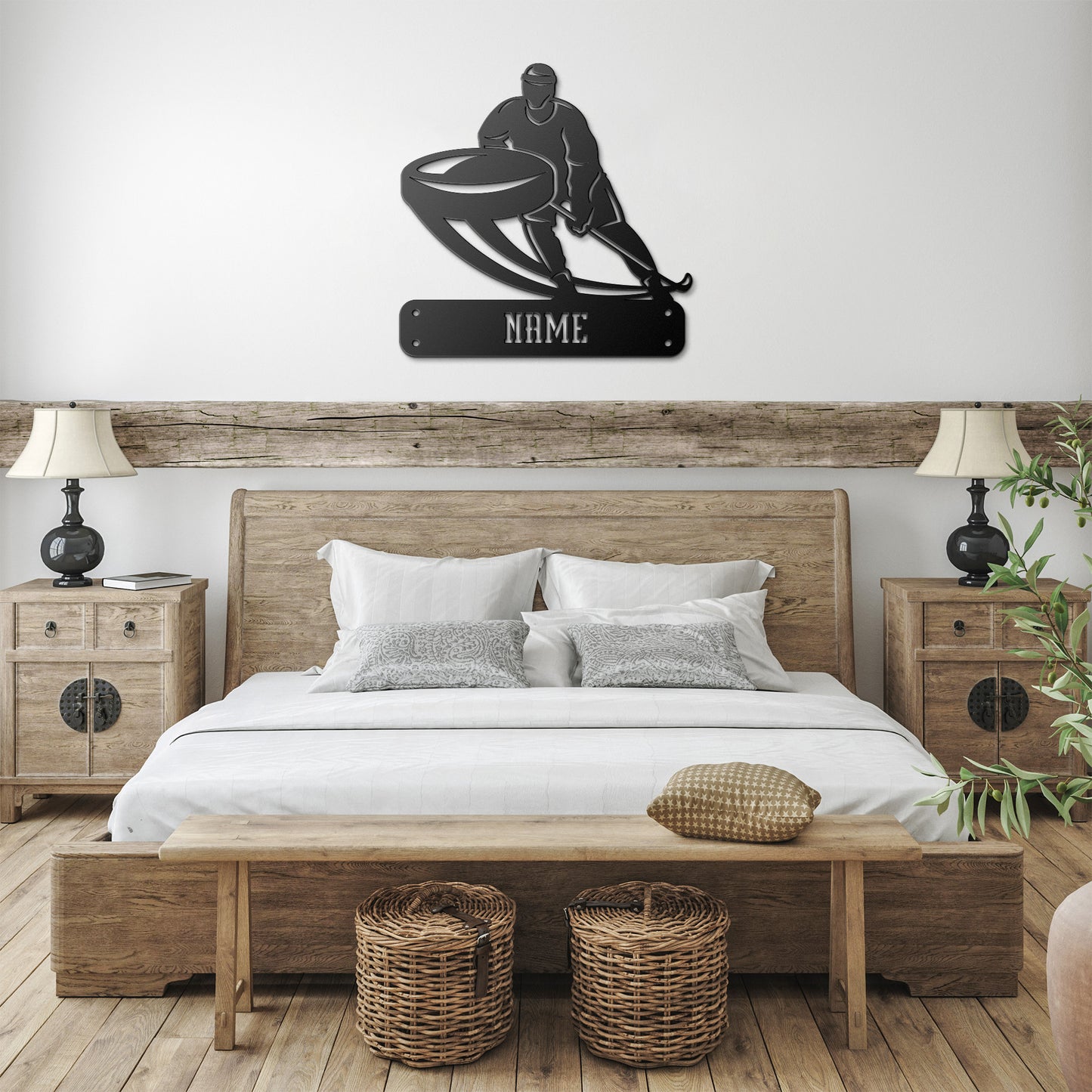 Hockey Player Name Sign