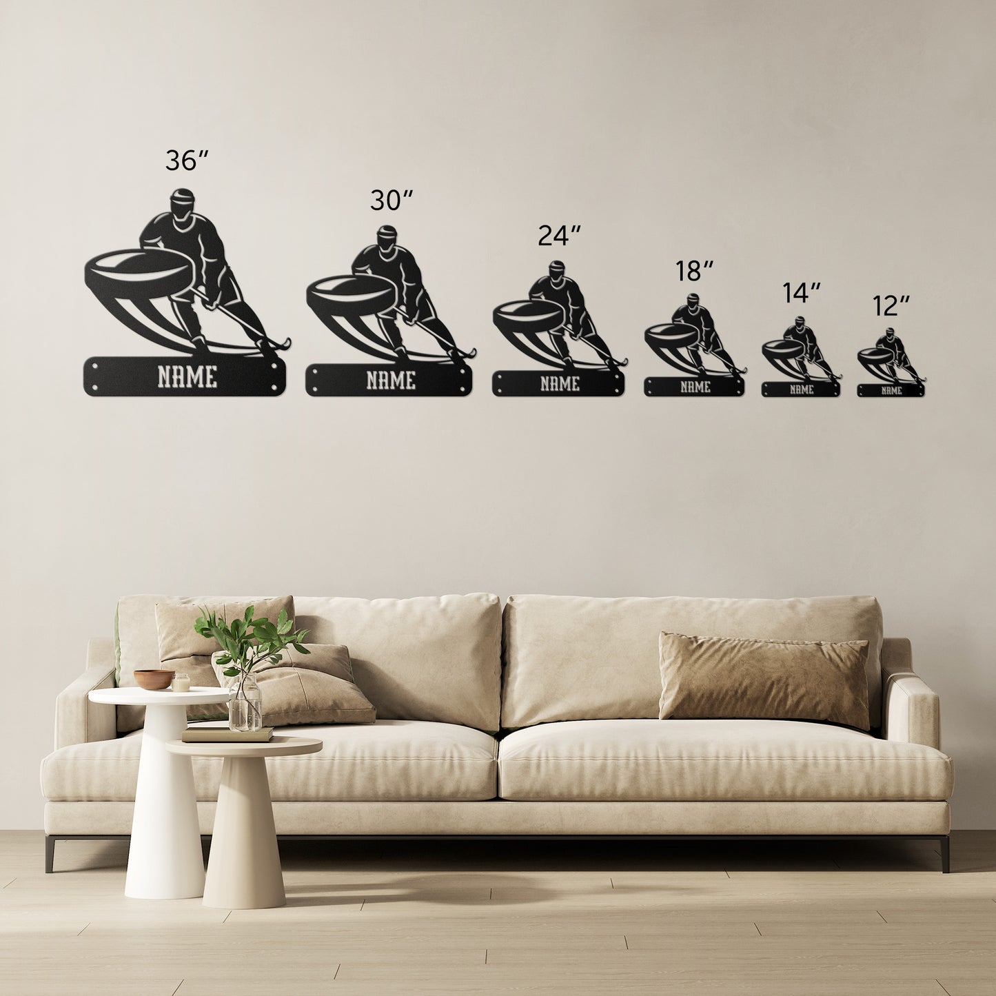 Hockey Player Name Sign