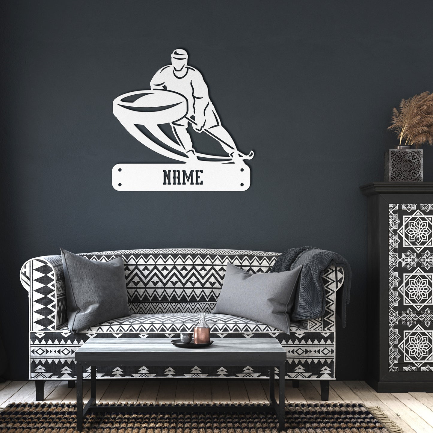 Hockey Player Name Sign