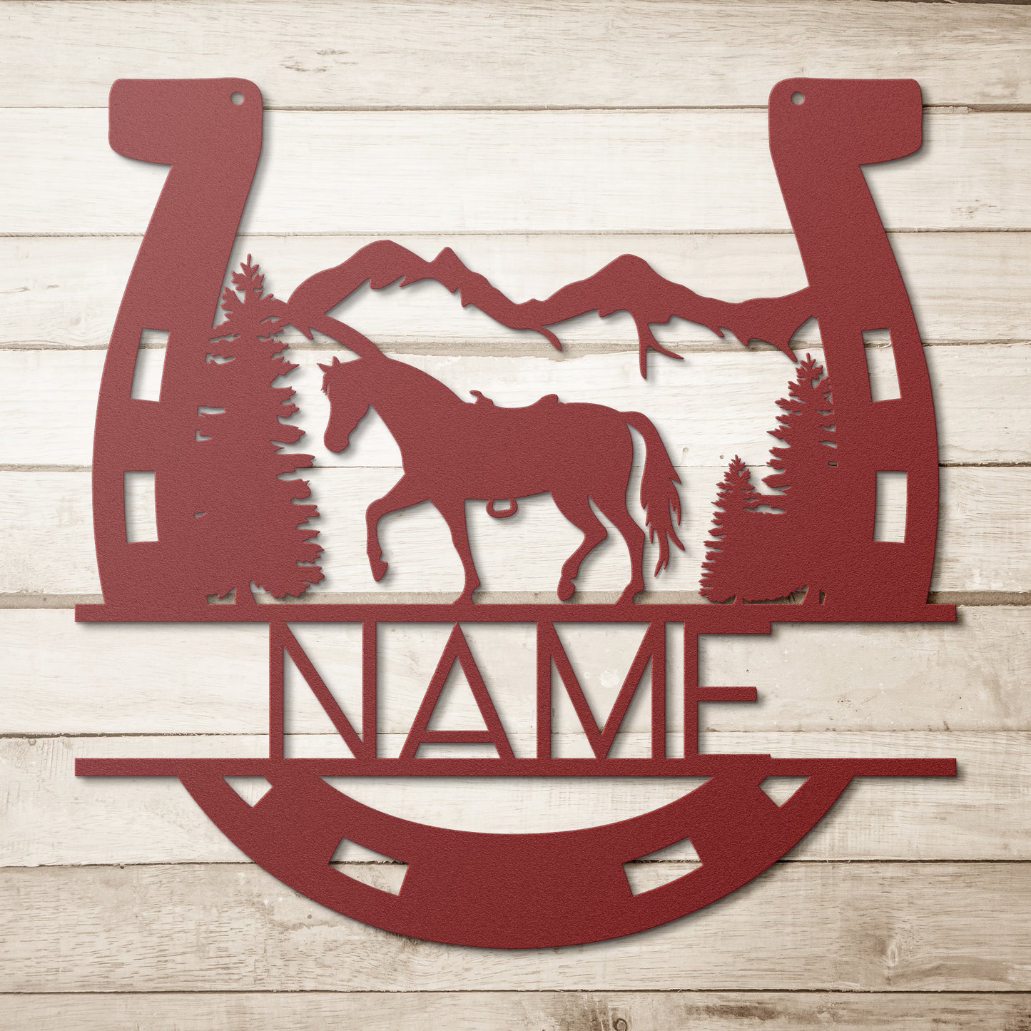 Horseshoe Name Sign