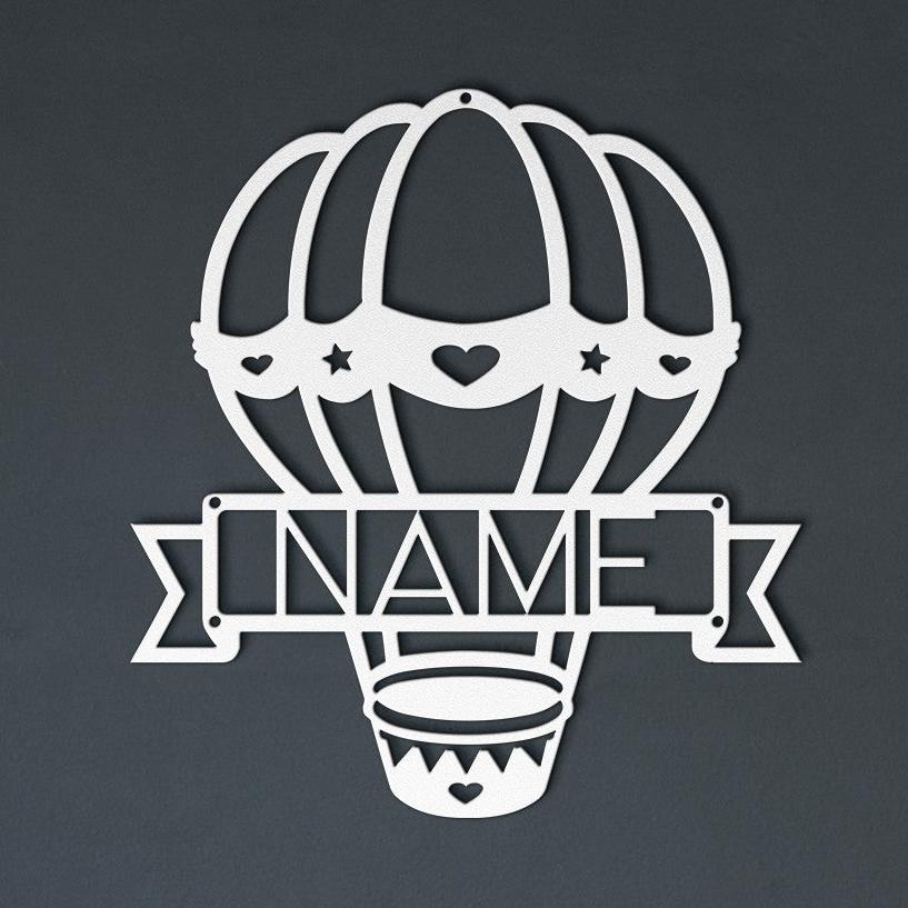 Hot Air Balloon Name Sign