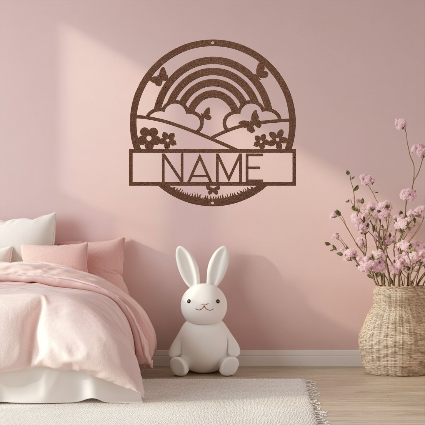 Rainbow Circle Name Sign