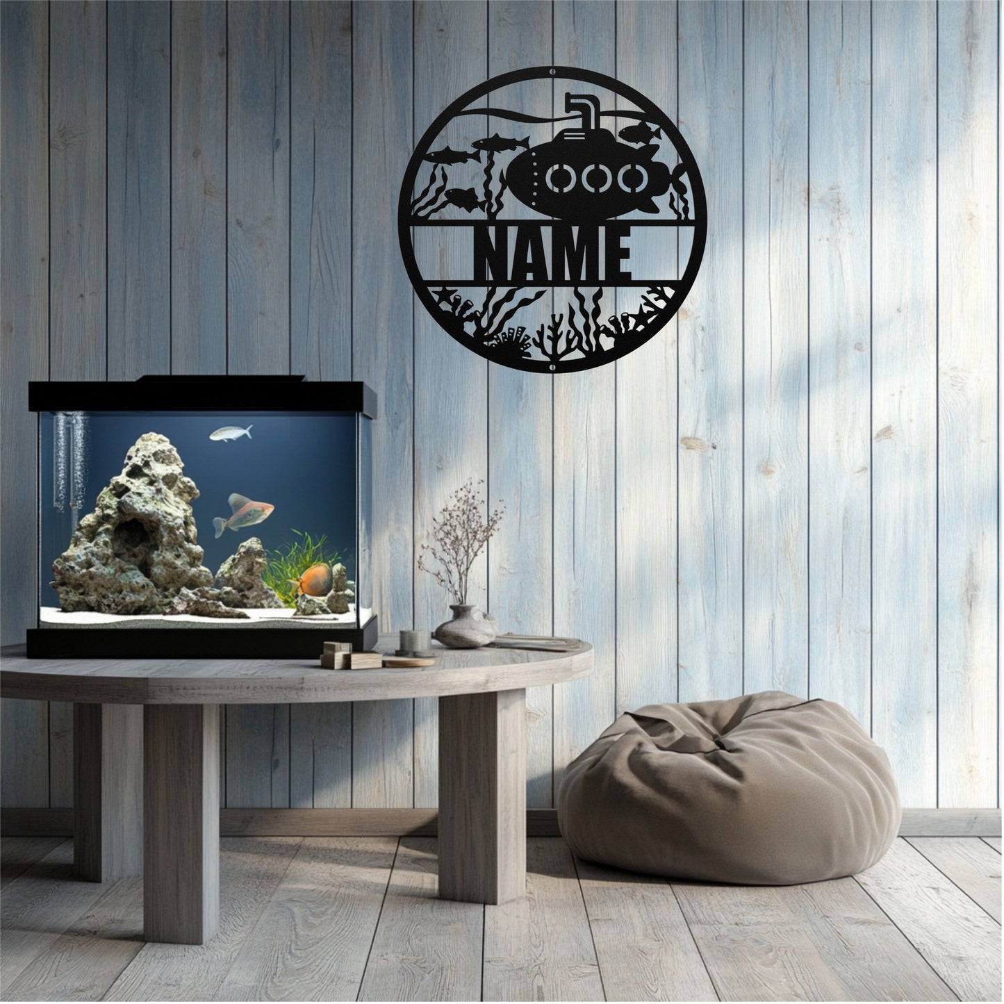 Submarine Circle Name Sign