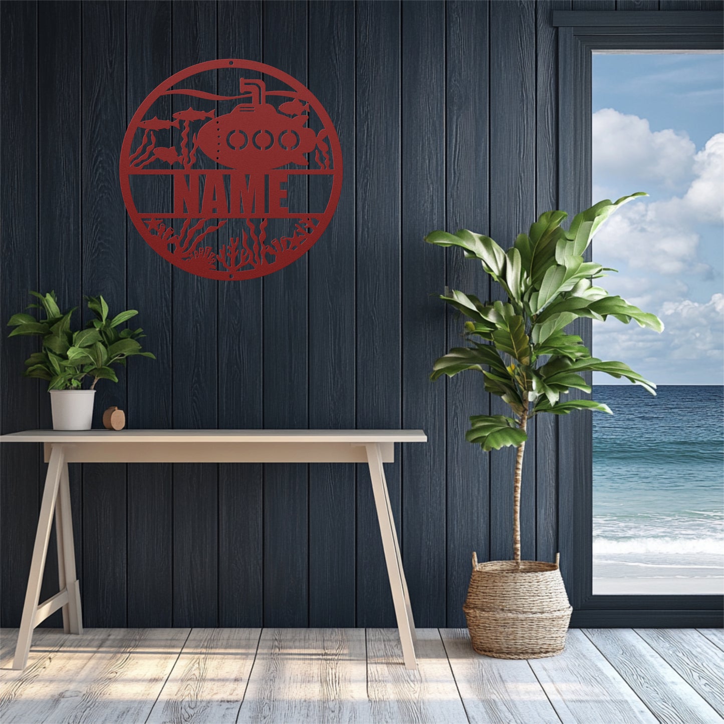 Submarine Circle Name Sign