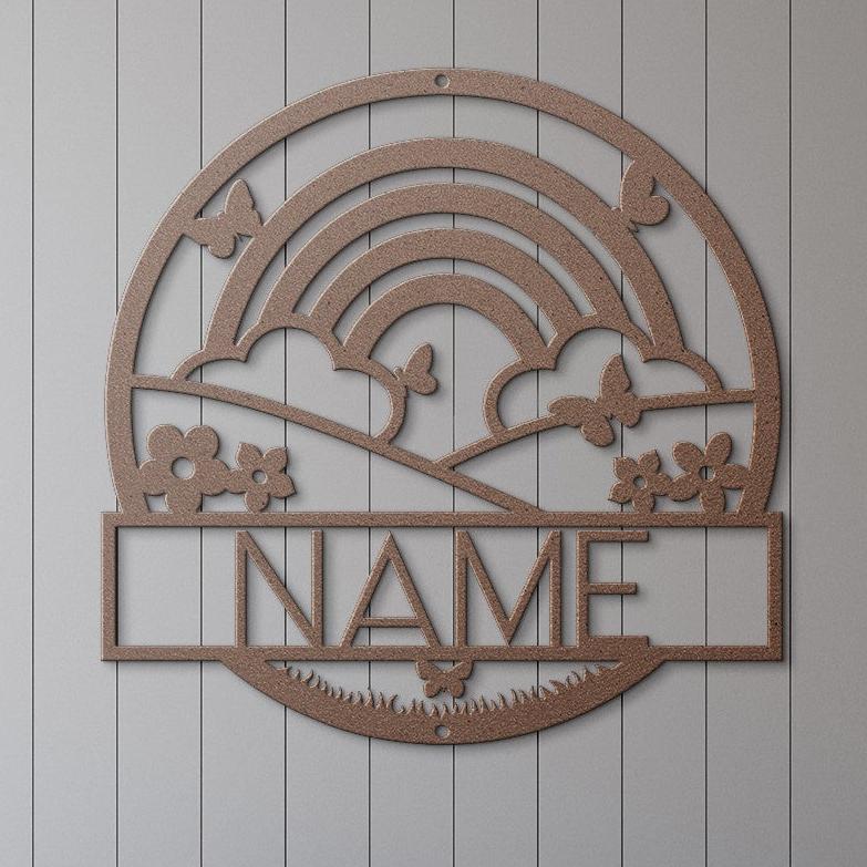Rainbow Circle Name Sign