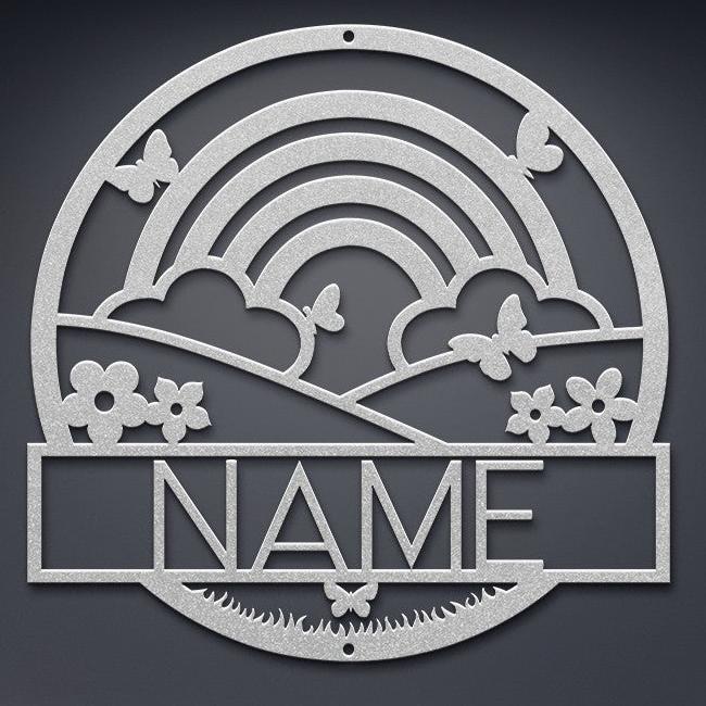 Rainbow Circle Name Sign
