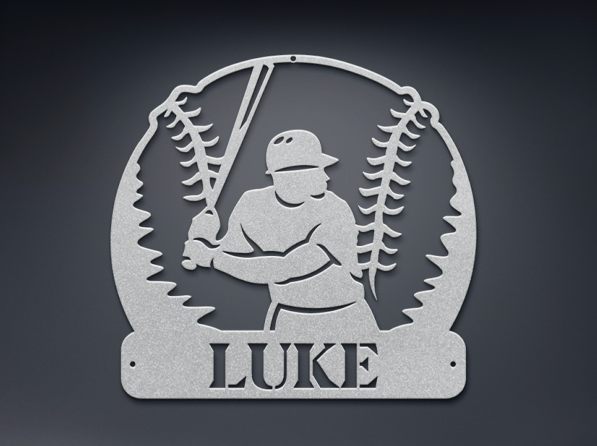 Baseball Player Name Sign