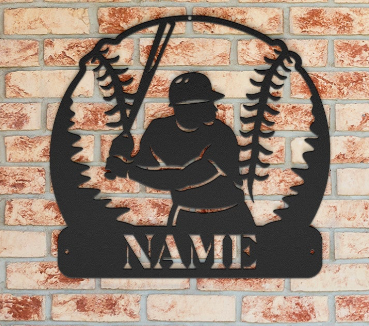 Baseball Player Name Sign