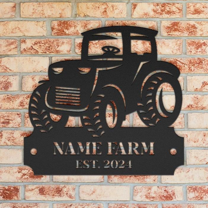 Tractor Farm Established Sign