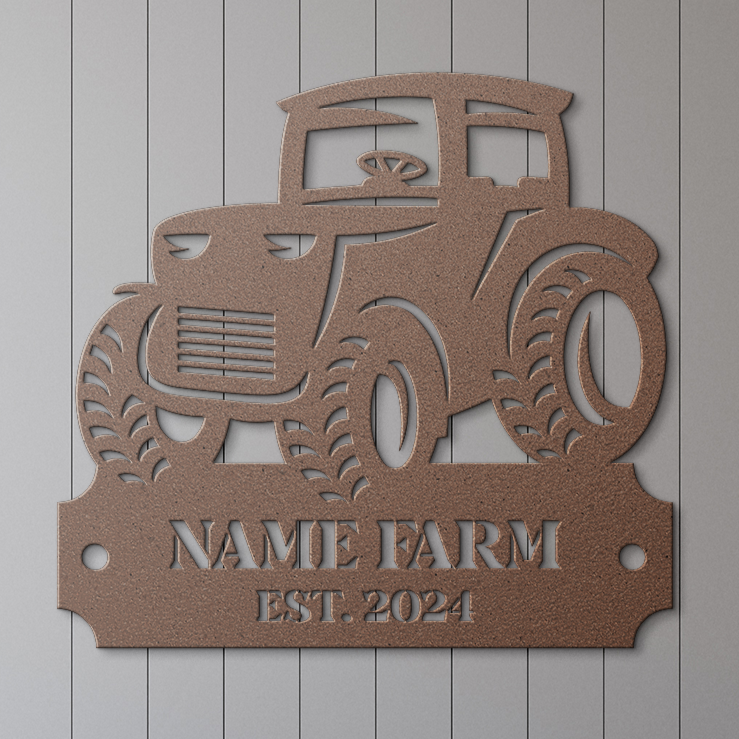 Tractor Farm Established Sign