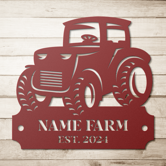 Tractor Farm Established Sign