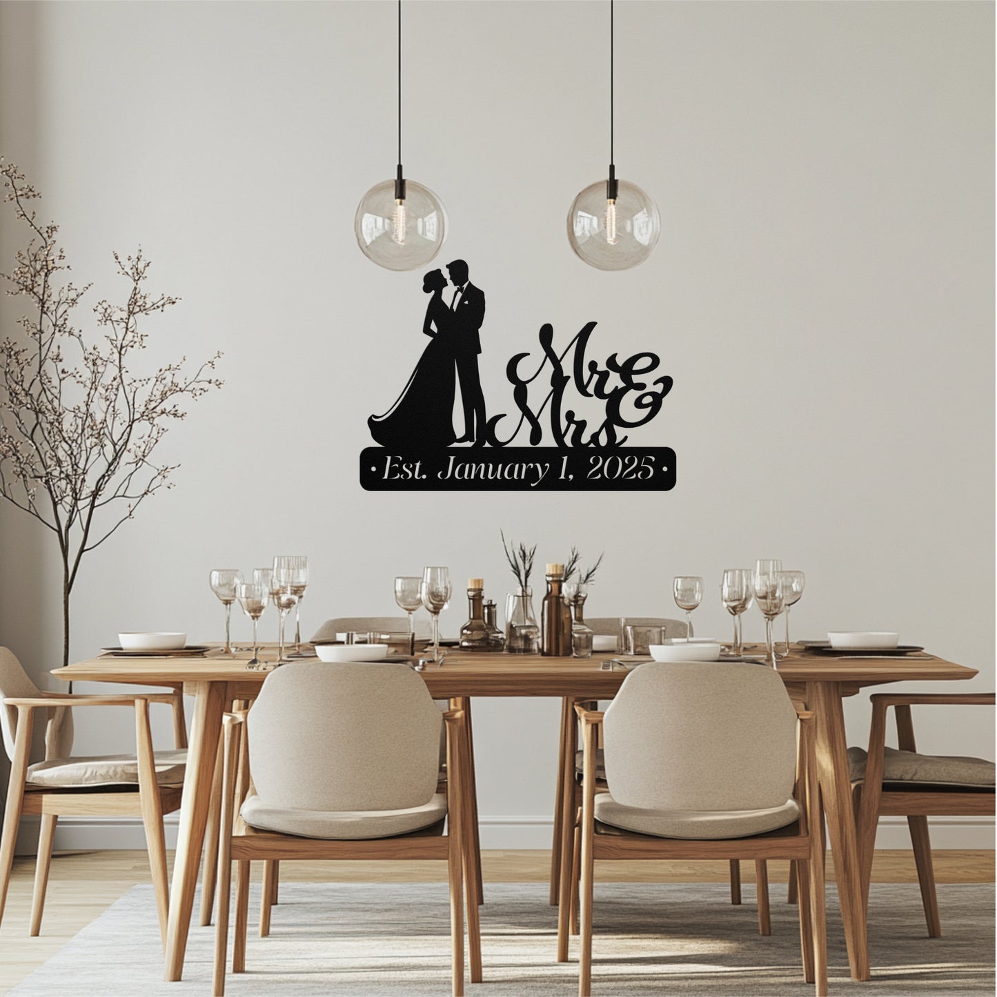 Bride and Groom Est. Sign