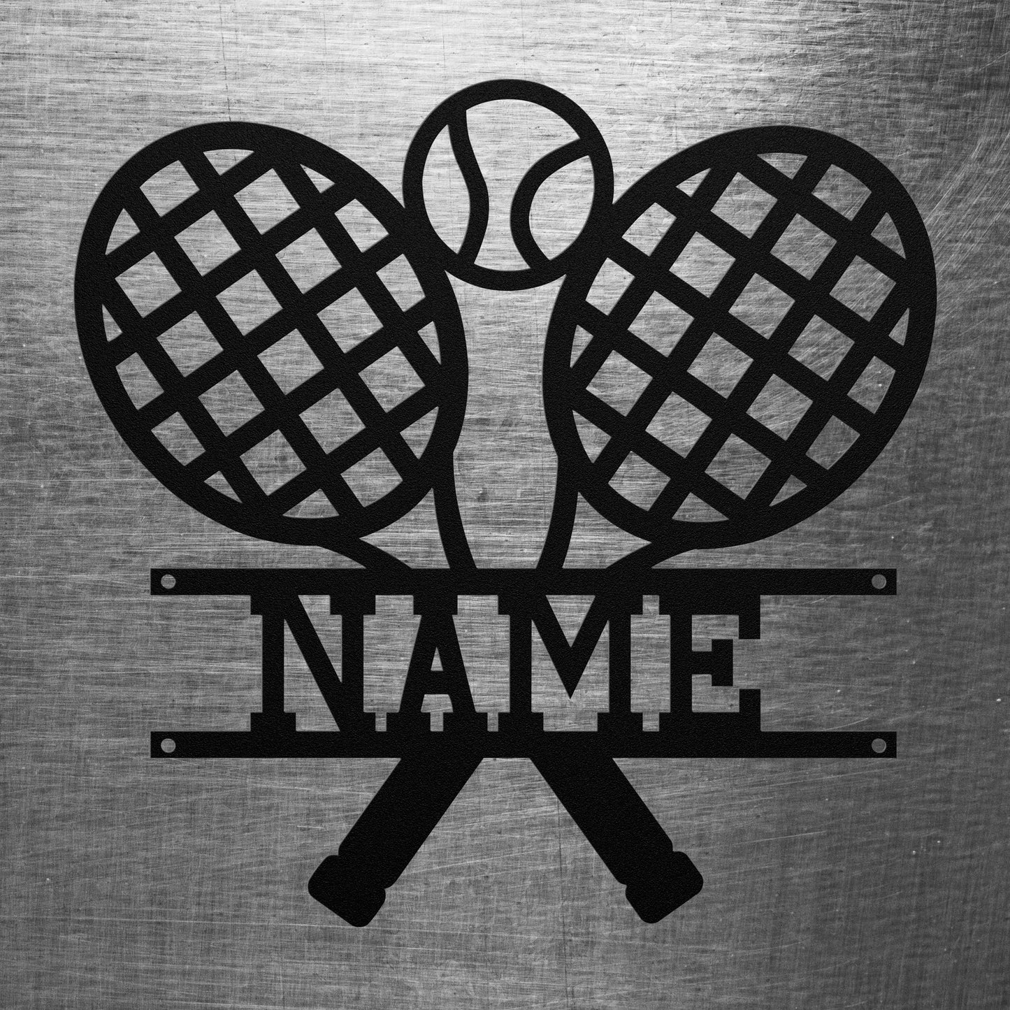 Tennis Racket Name Sign