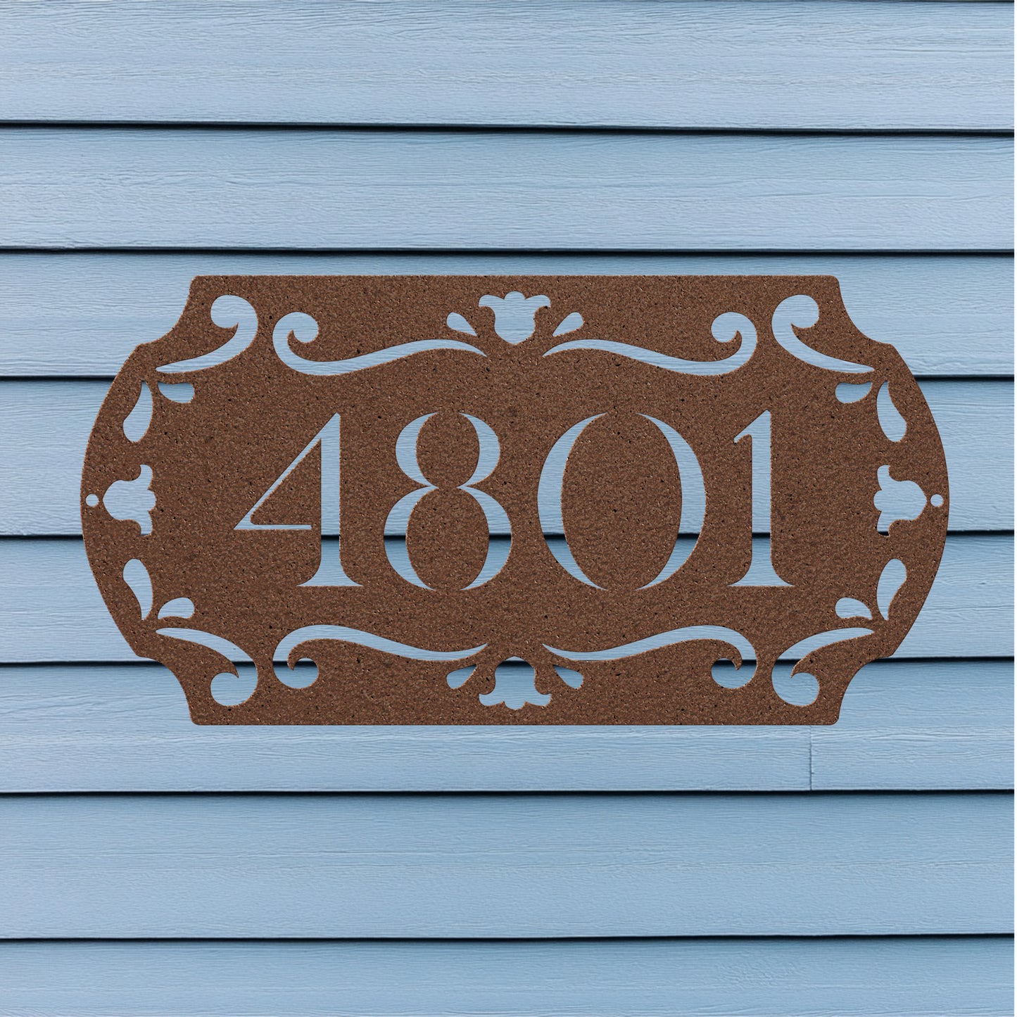 Horizontal Flower Number Plaque