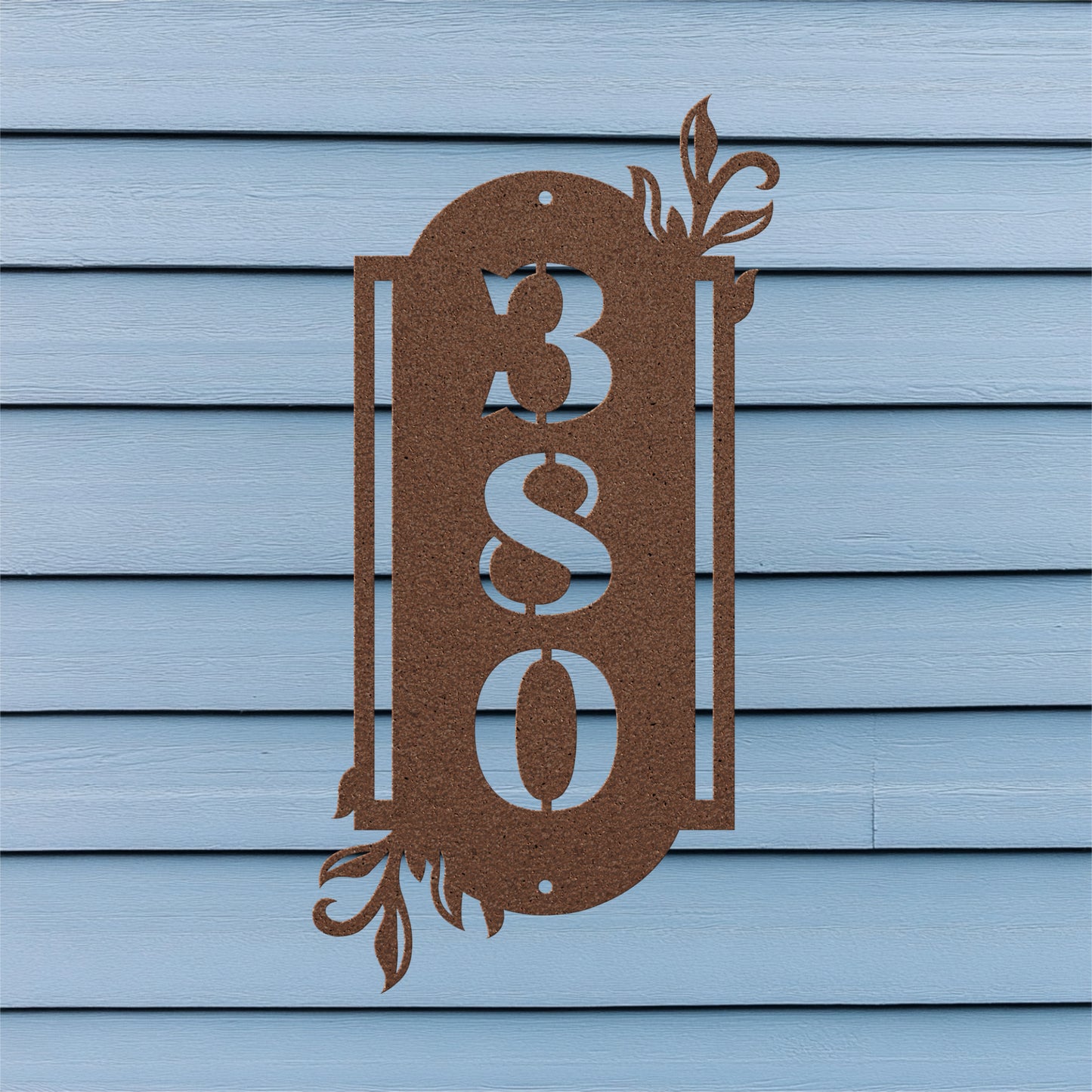 Vertical Leaf Address Plaque