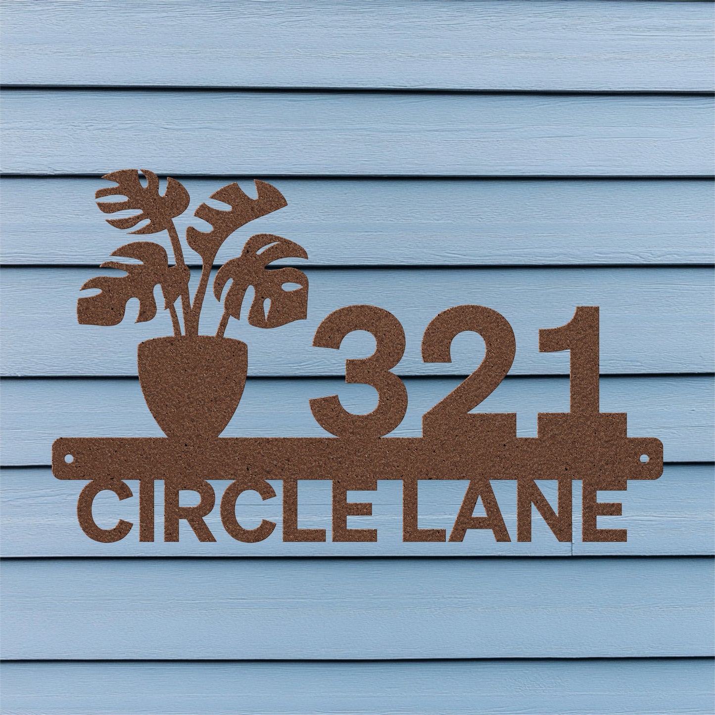 Monstera Address Sign