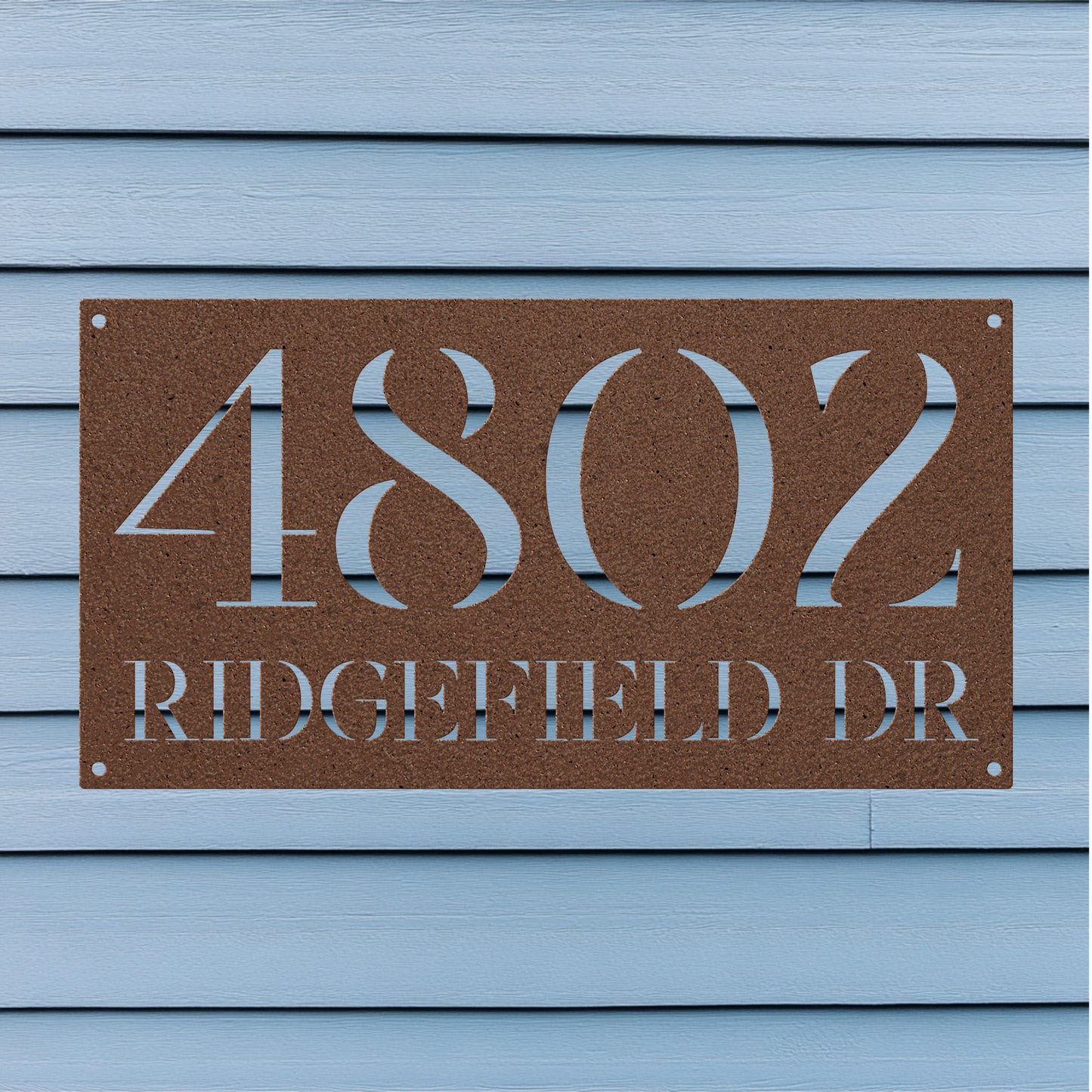 Rectangle Cut Out Address Sign