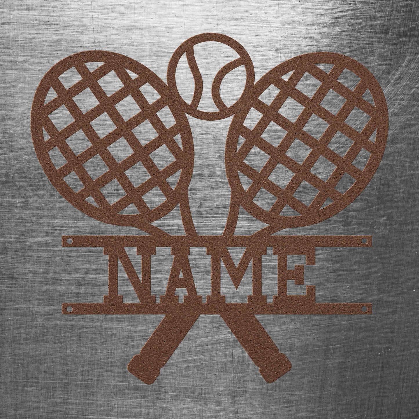 Tennis Racket Name Sign
