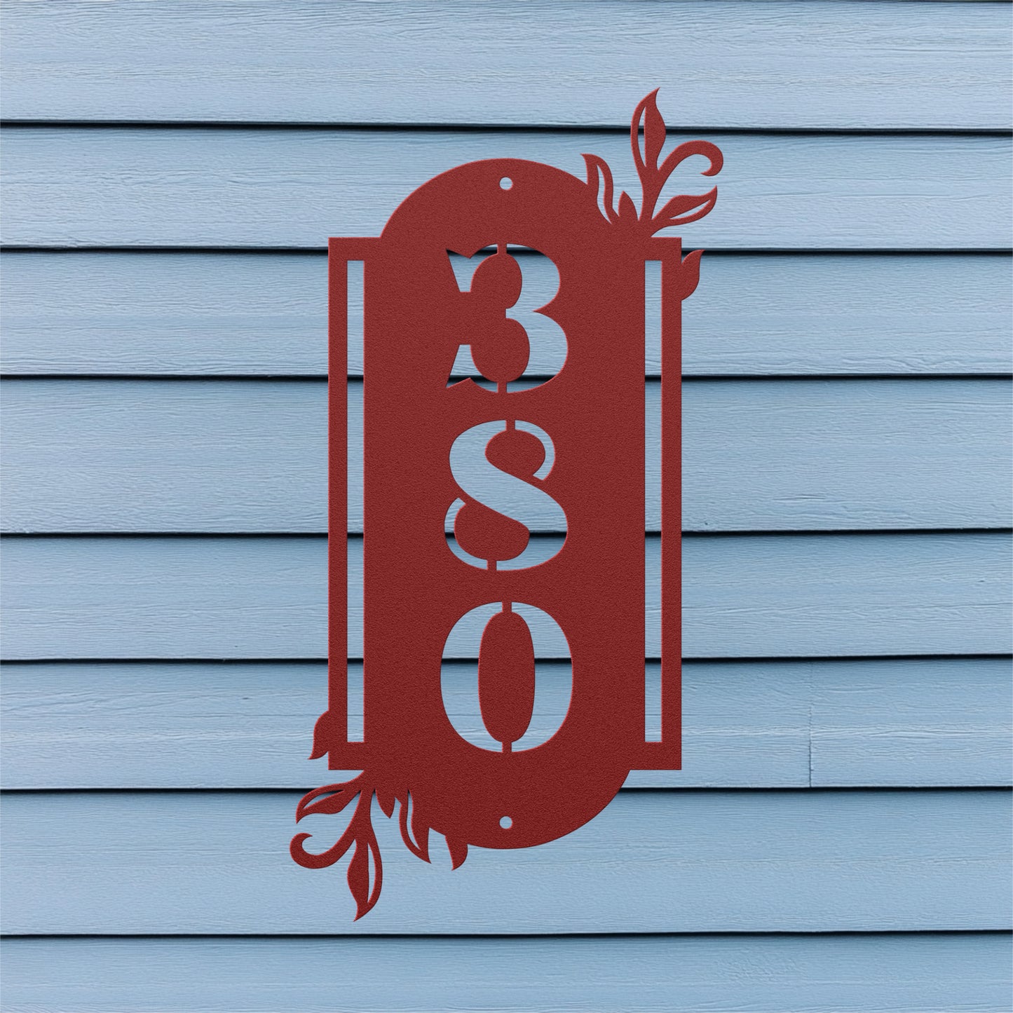 Vertical Leaf Address Plaque