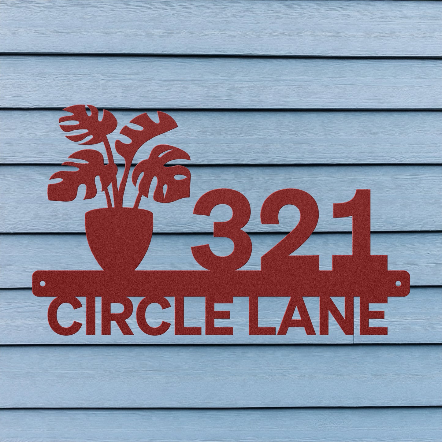 Monstera Address Sign