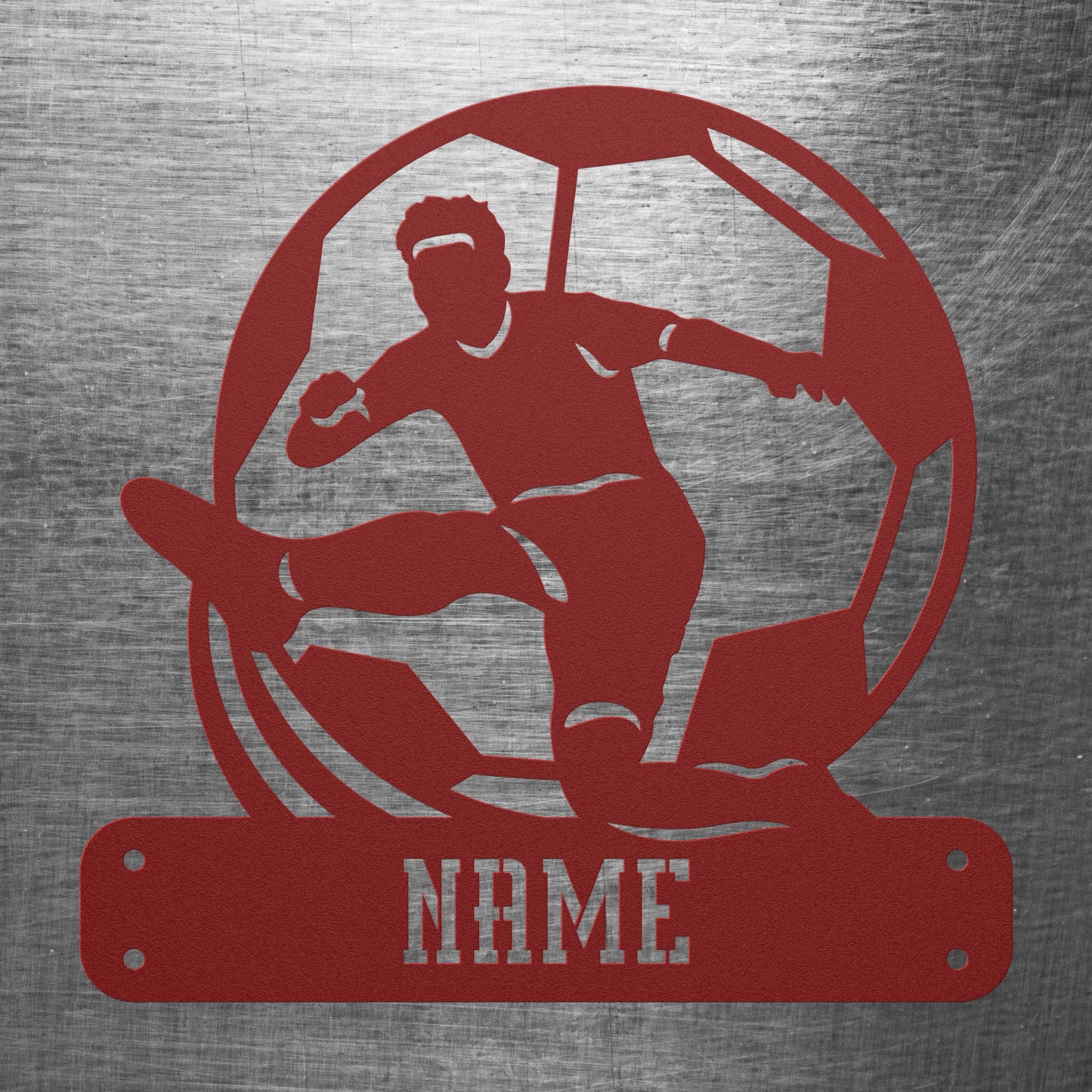 Soccer Player Name Sign