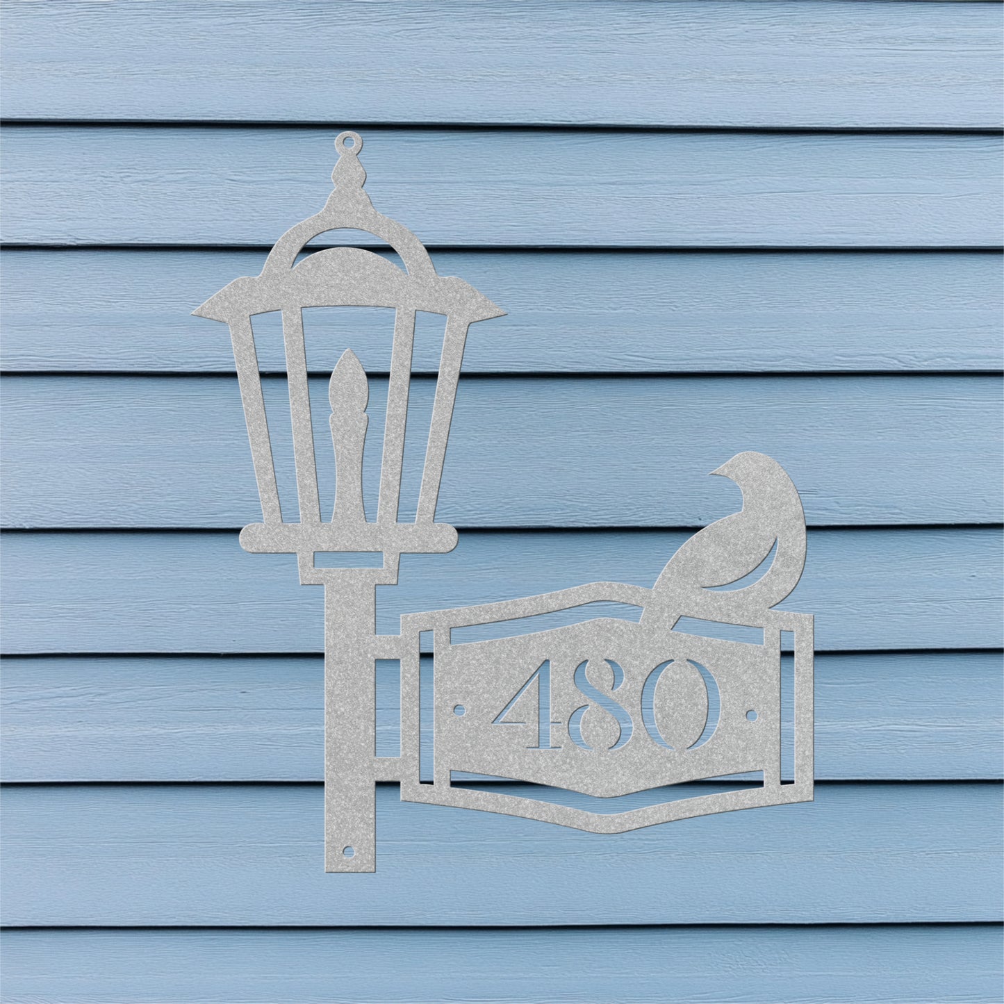 Bird on a Lamppost Address Sign