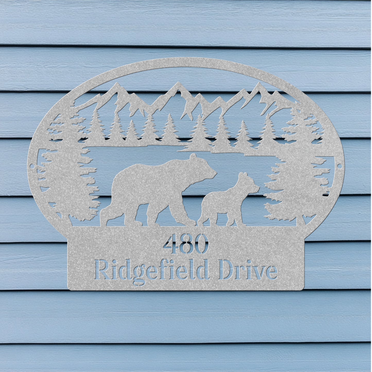 Bear and Cub Mountain Address Sign