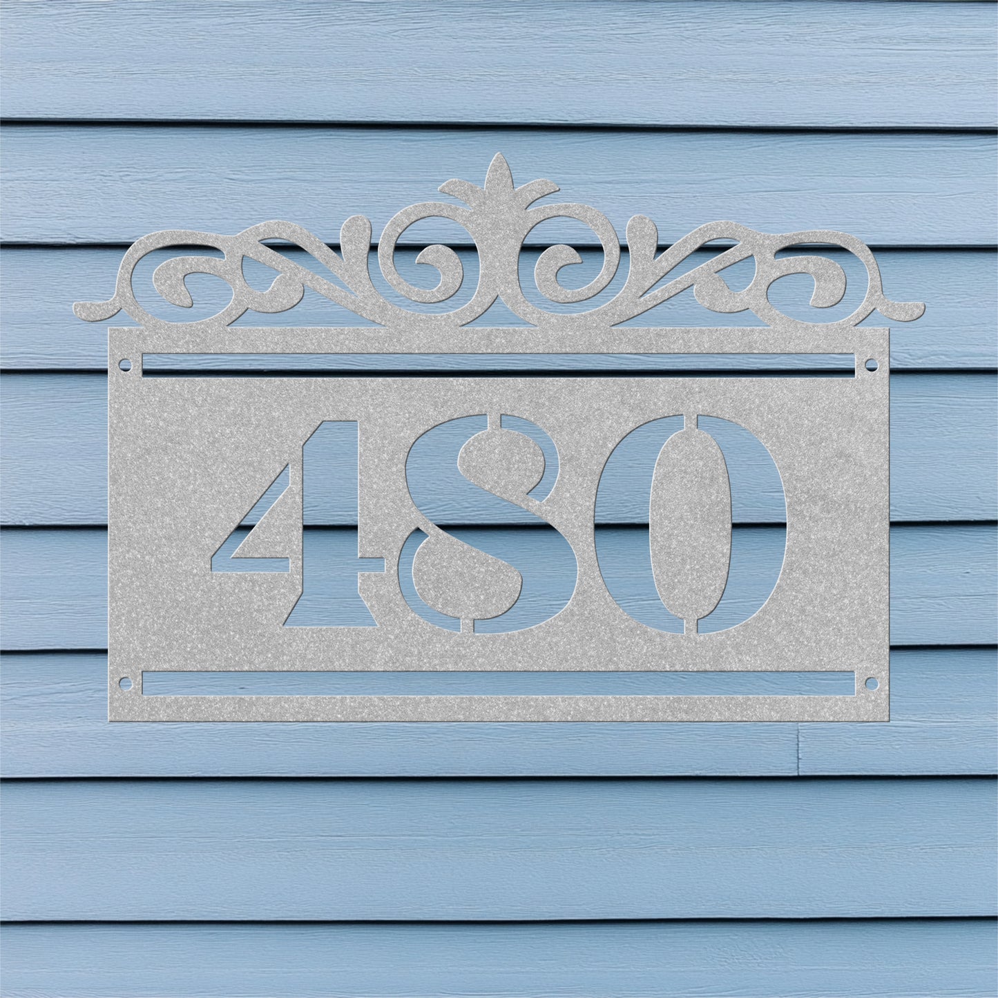 Swirl Horizontal Address Plaque