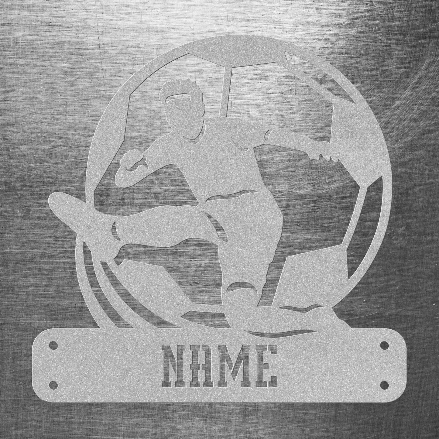 Soccer Player Name Sign