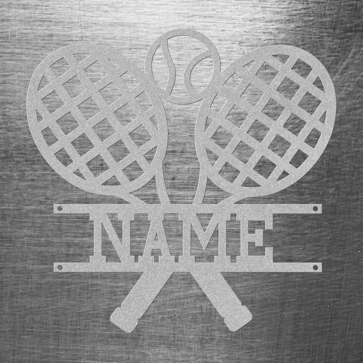 Tennis Racket Name Sign