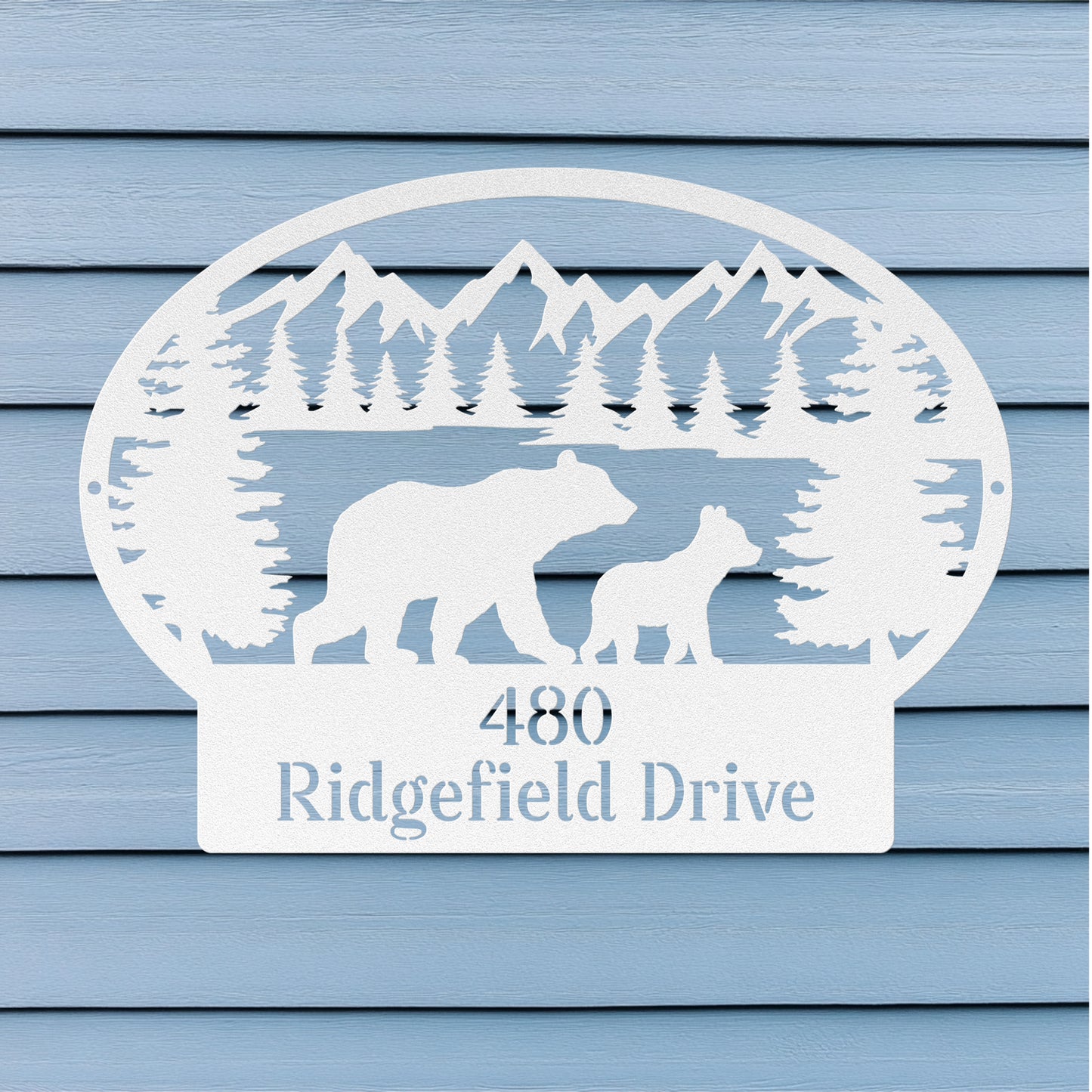 Bear and Cub Mountain Address Sign