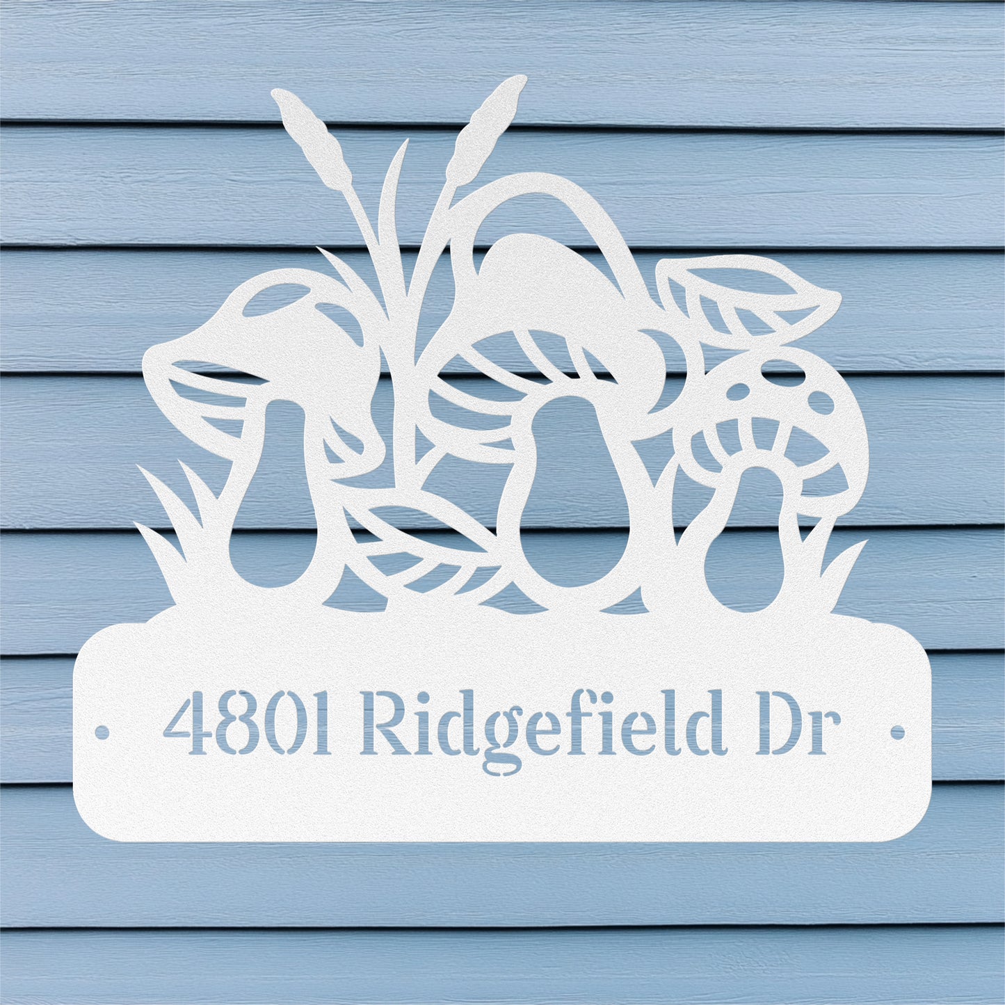 Mushroom Address Sign