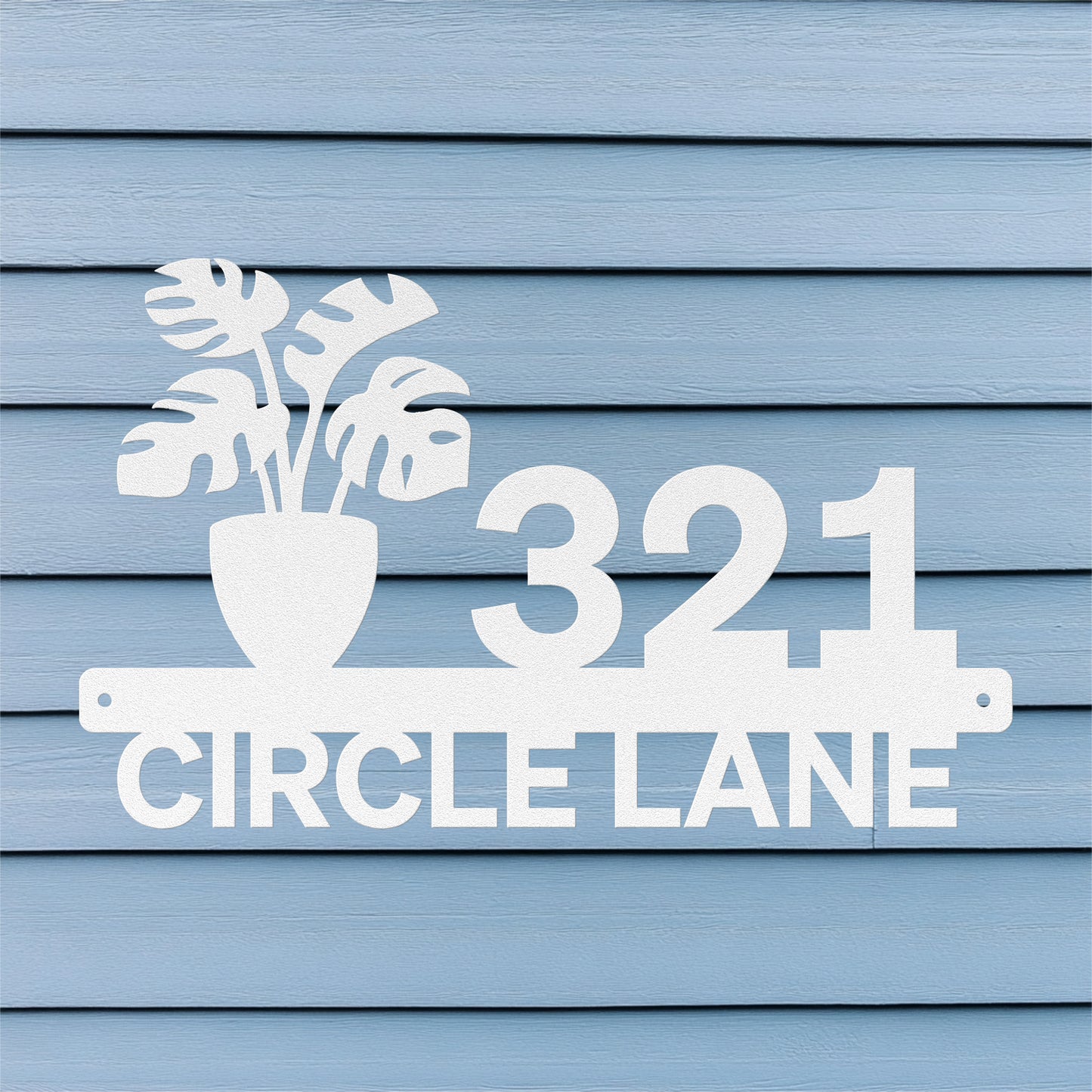 Monstera Address Sign