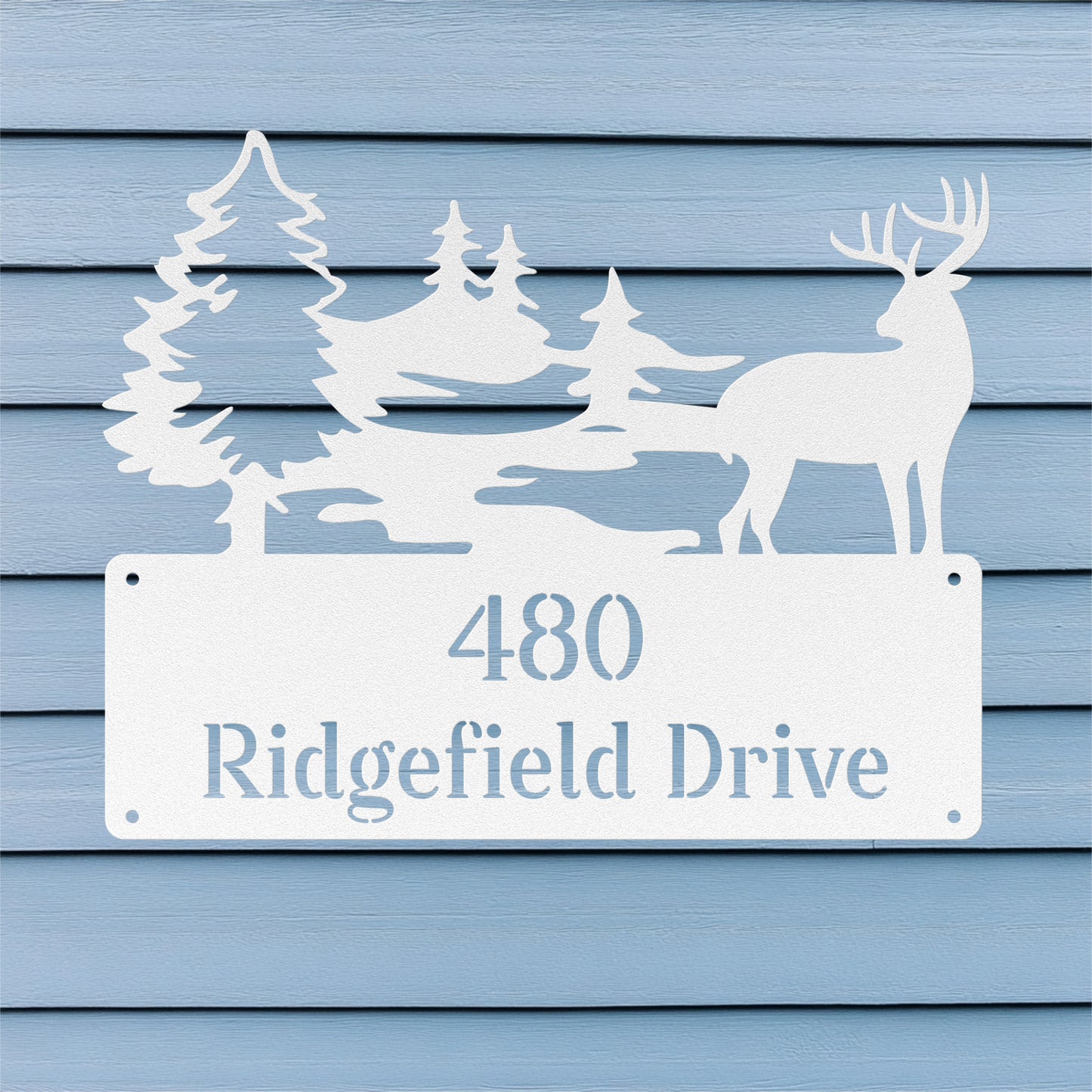 Woodland Address Sign