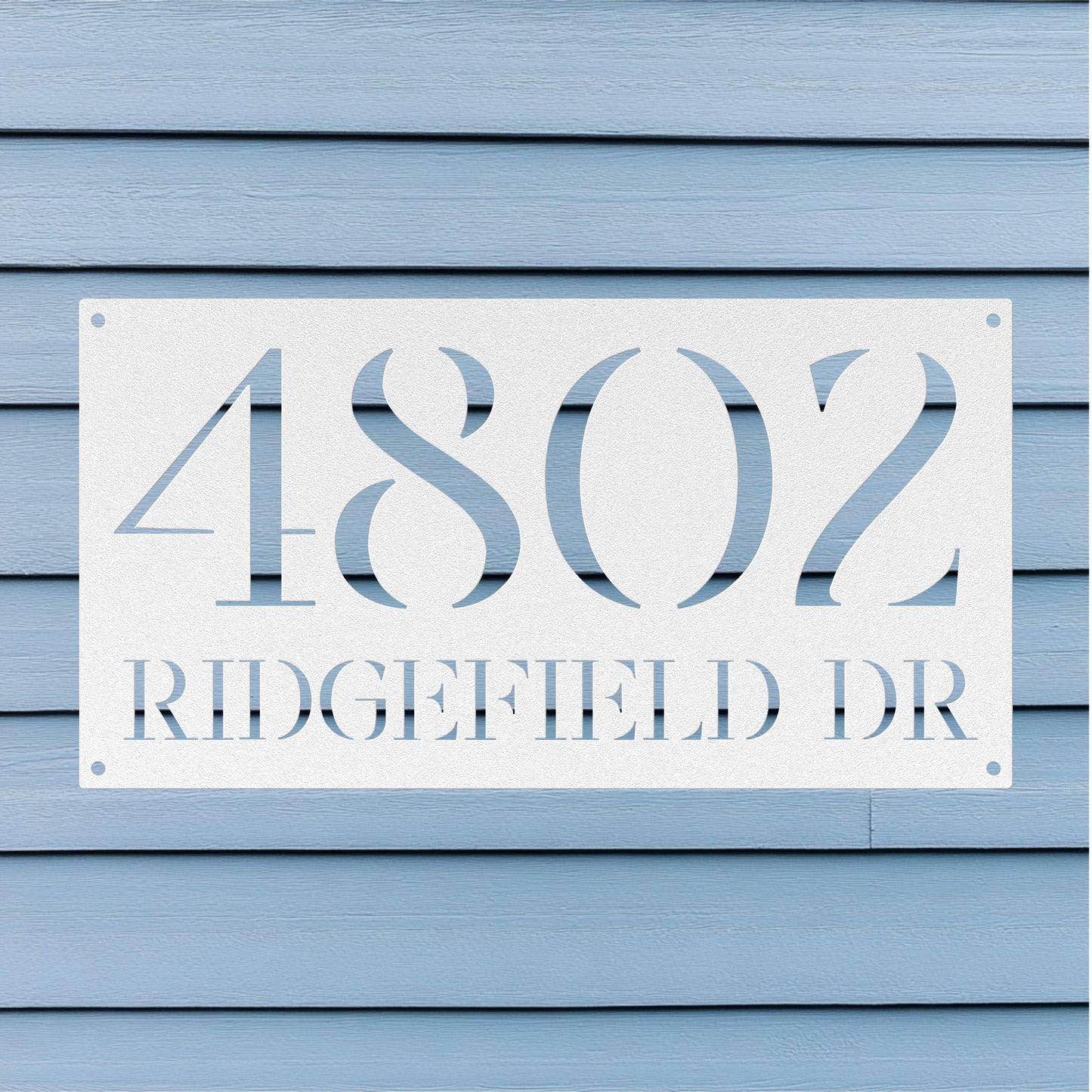Rectangle Cut Out Address Sign