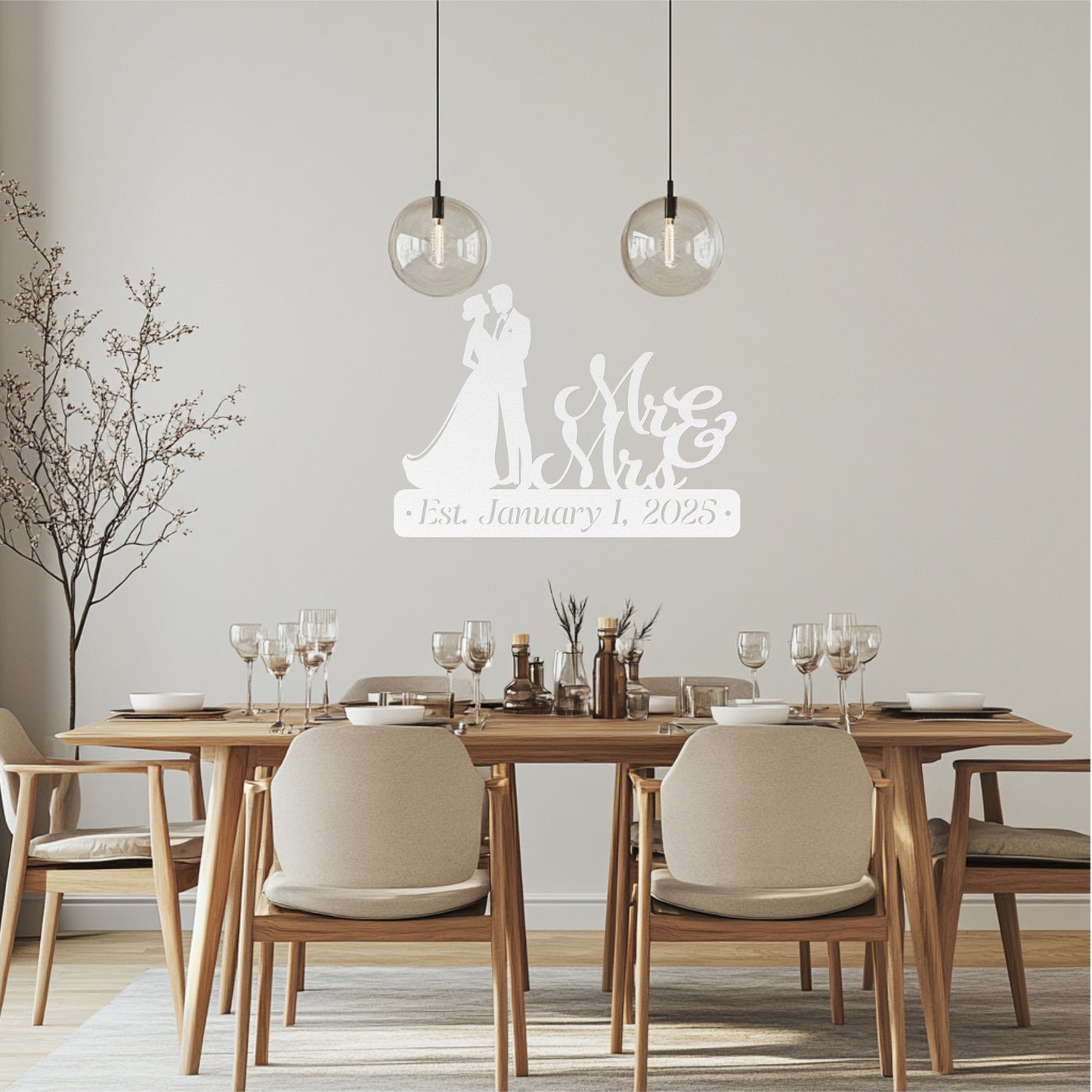 Bride and Groom Est. Sign