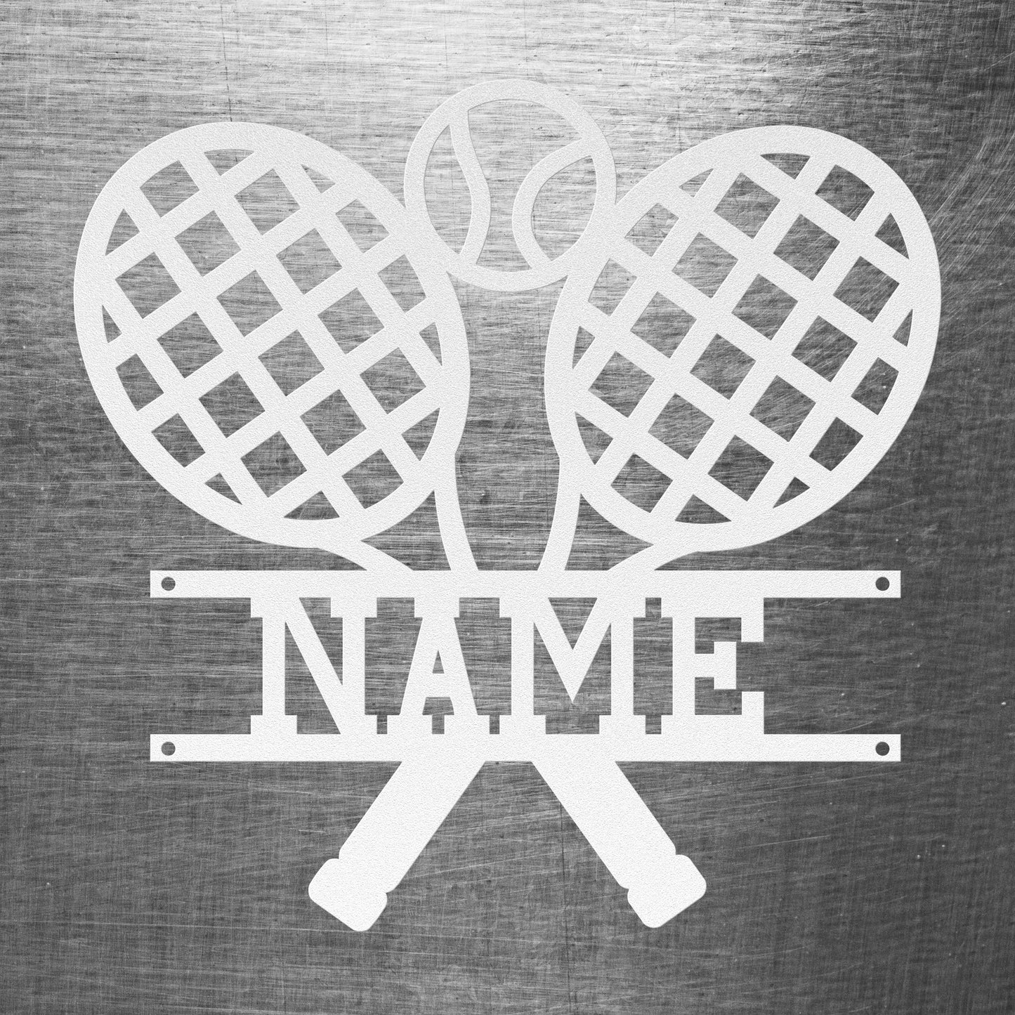Tennis Racket Name Sign