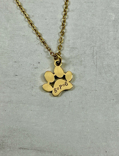 Paw Print Charm Necklace
