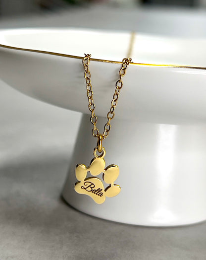 Paw Print Charm Necklace