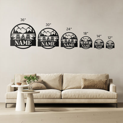 Fire pit by the Lake Name Sign