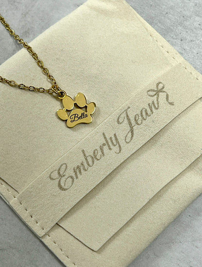 Paw Print Charm Necklace